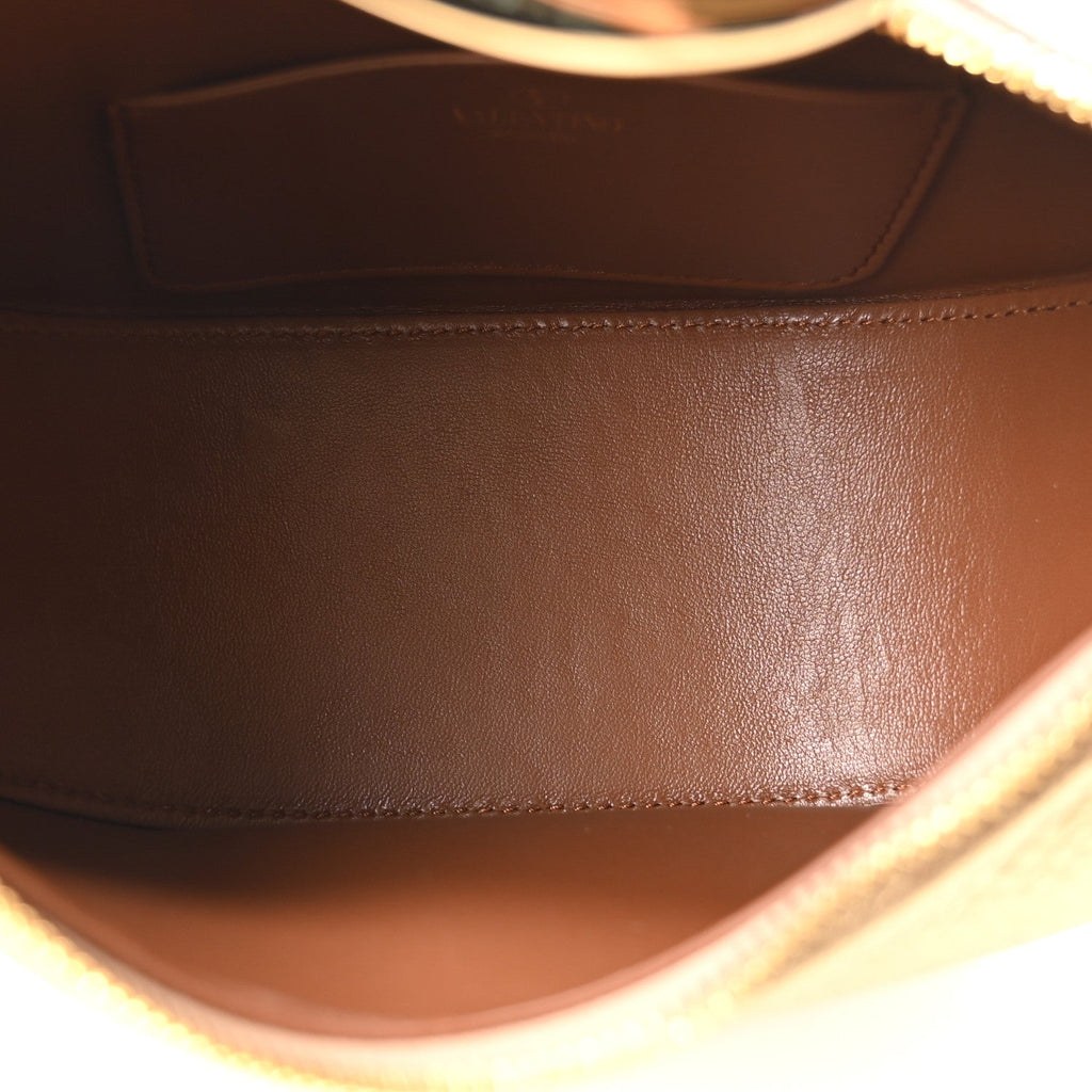 Metallic Nappa Mini Vlogo Moon Hobo Bag Gold