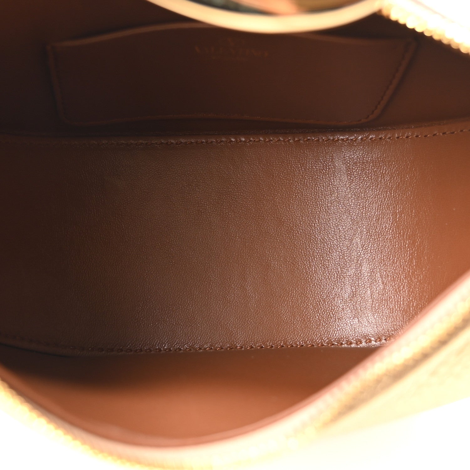 Metallic Nappa Mini Vlogo Moon Hobo Bag Gold