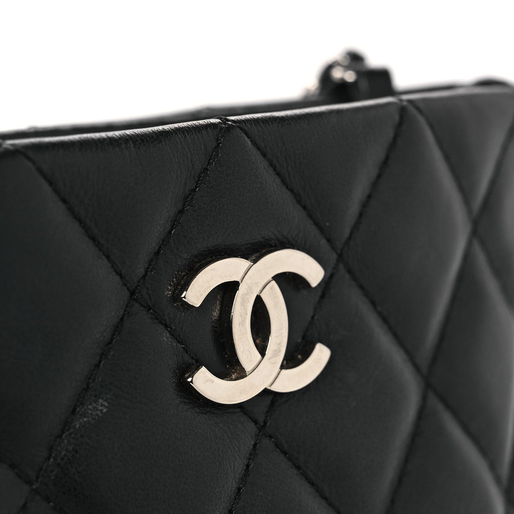 Calfskin Quilted Crossbody Bag Black