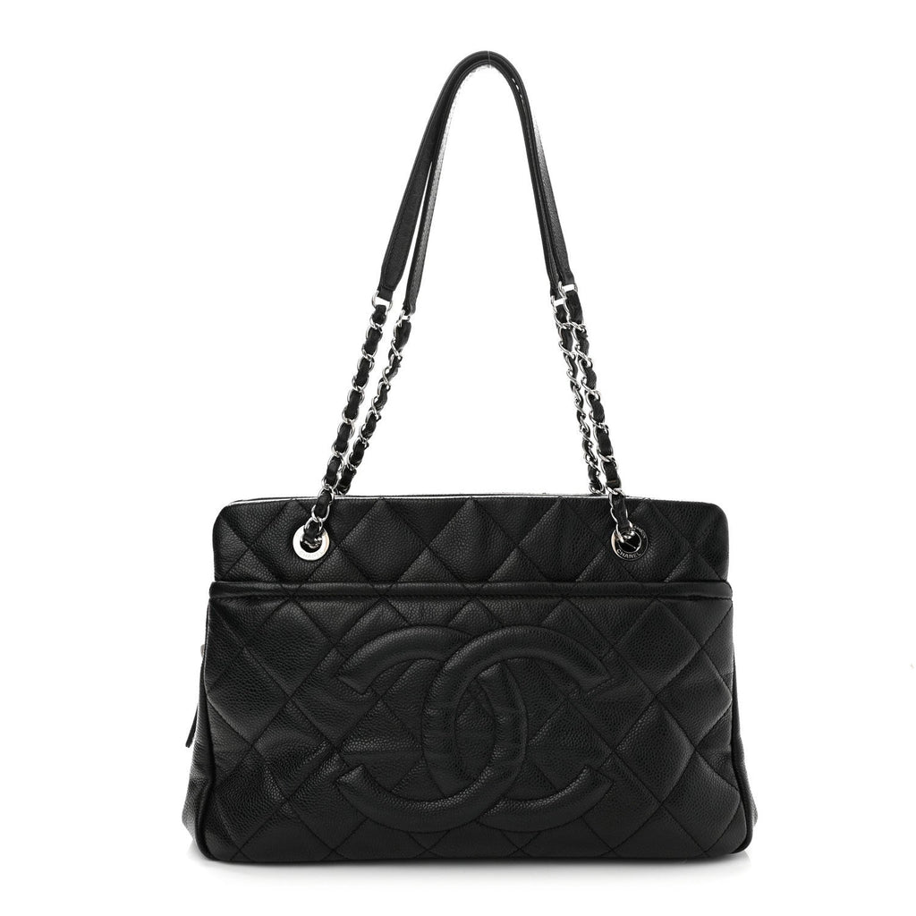 Caviar Quilted CC Timeless Soft Tote Black