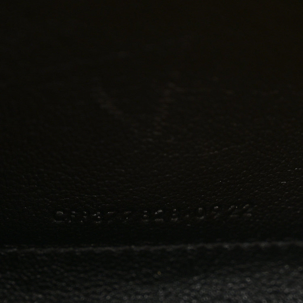 Grain De Poudre Matelasse Chevron Monogram Chain Wallet Natural Dark