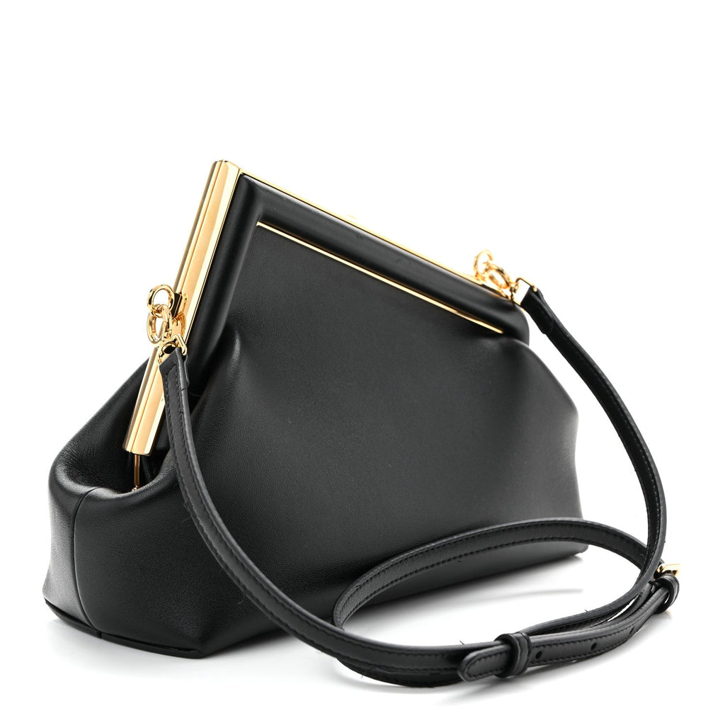 Shiny Nappa Small Fendi First Black