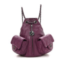 Calfskin Mini Backpack Is Back Plum
