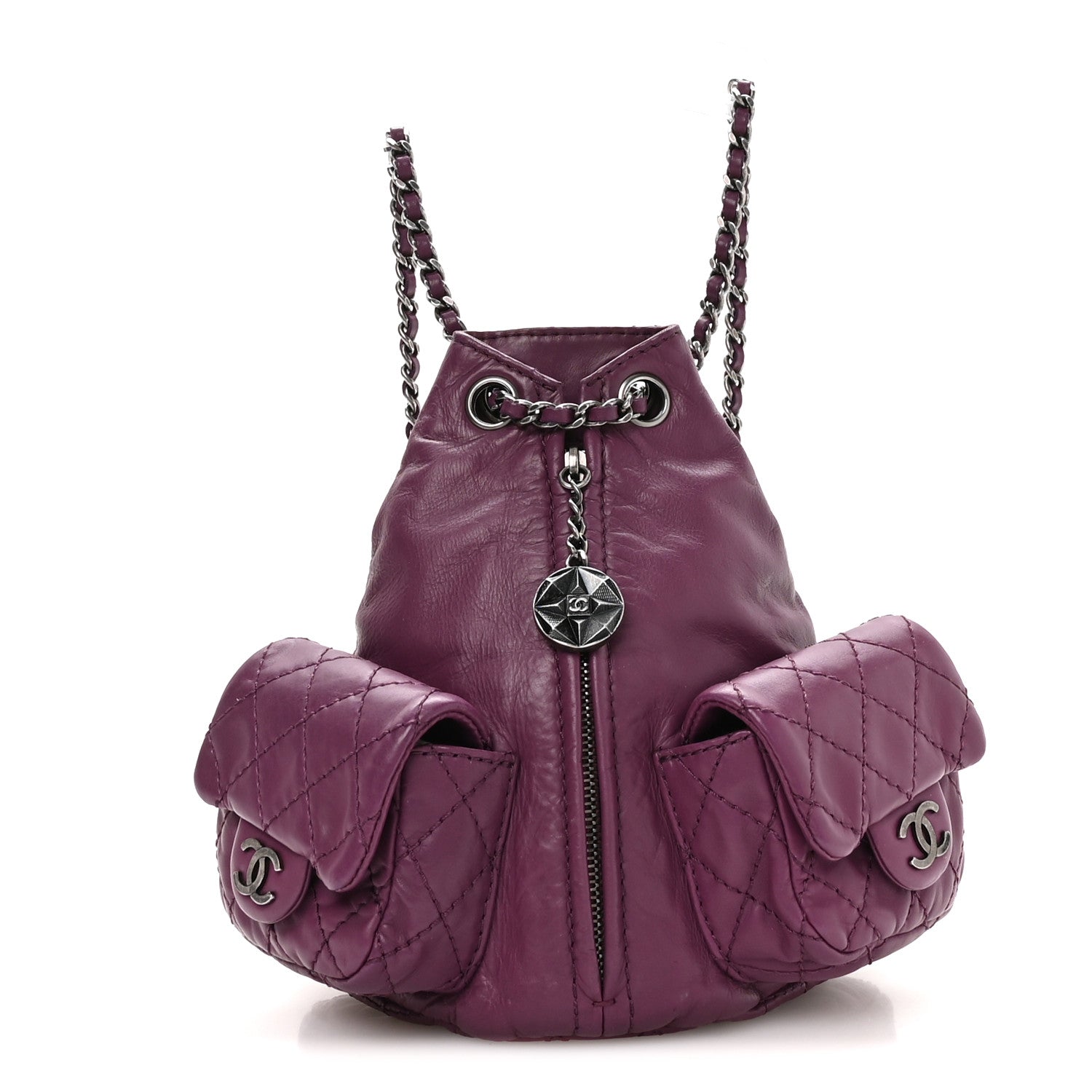 Calfskin Mini Backpack Is Back Plum