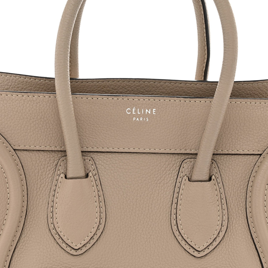 Drummed Calfskin Micro Luggage  Dune