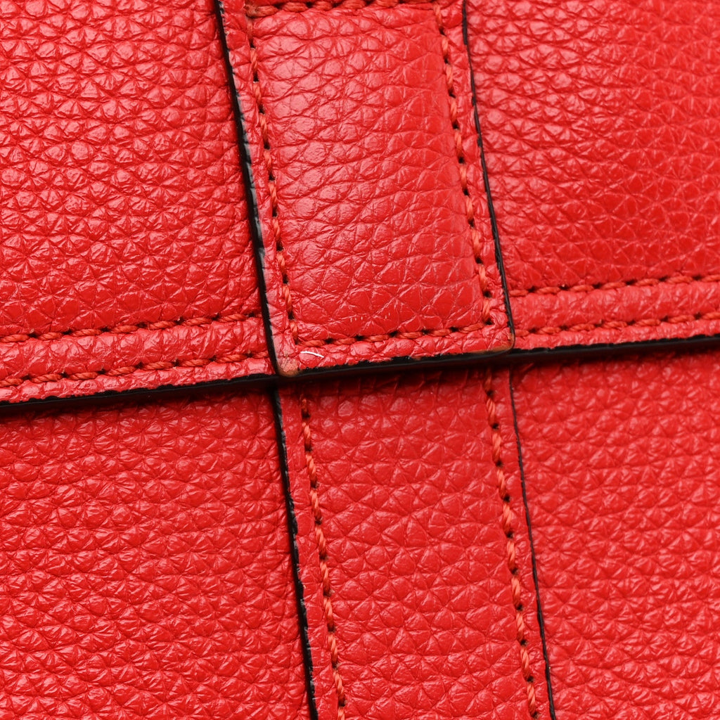 Classic Grain Small Bayswater Satchel Scarlet Red