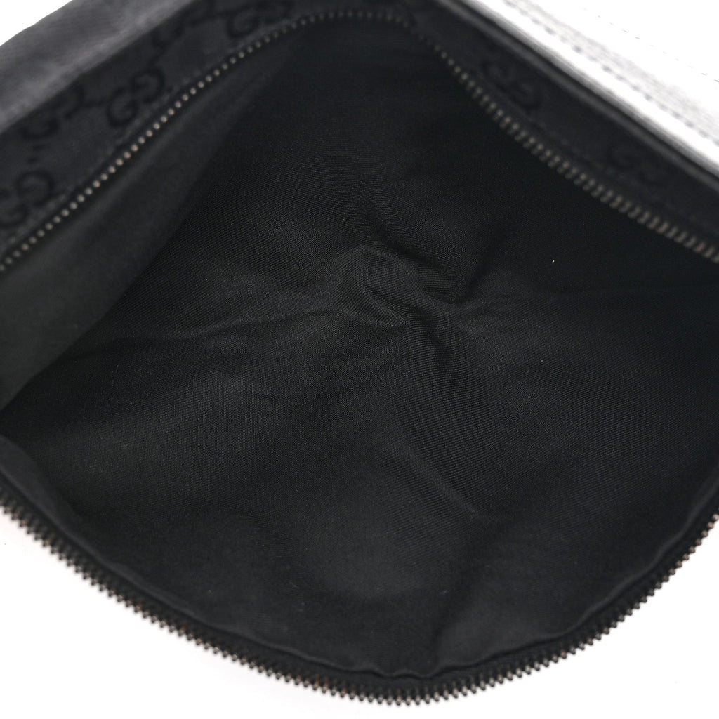 GG Monogram Double Pocket Belt Bag Black
