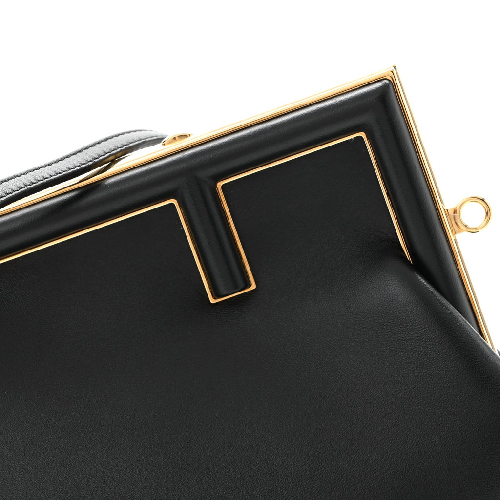 Shiny Nappa Small Fendi First Black