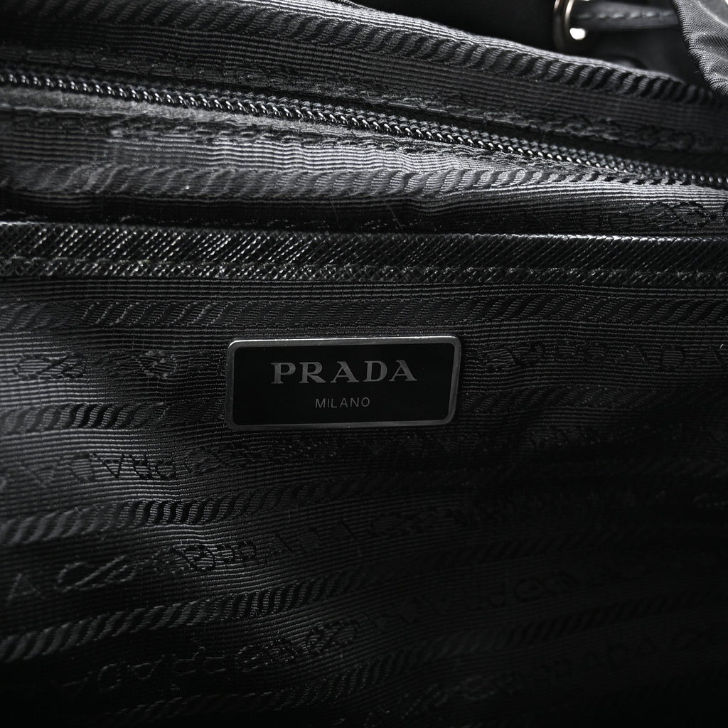 Re-Nylon Vela Saffiano Medium Backpack Black