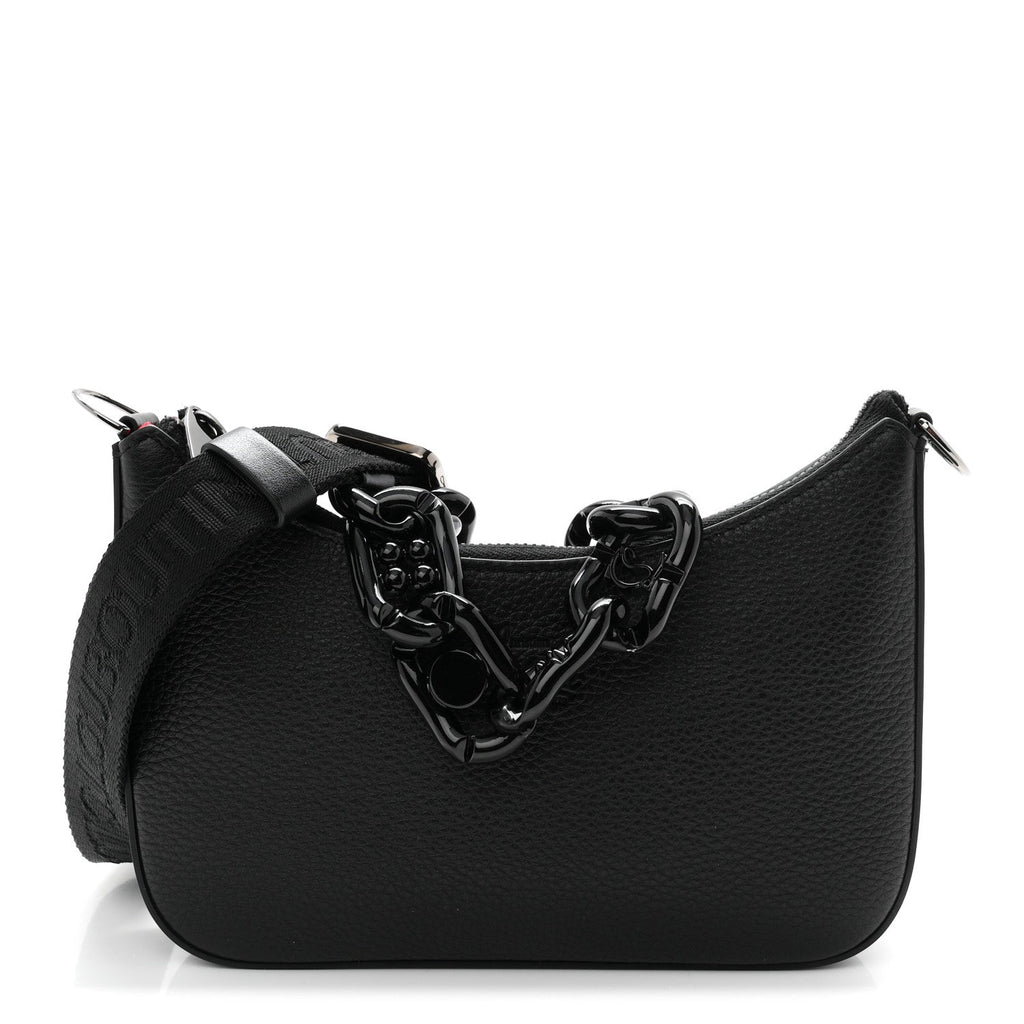 Calfskin Mini Loubila Chain Shoulder Bag Black