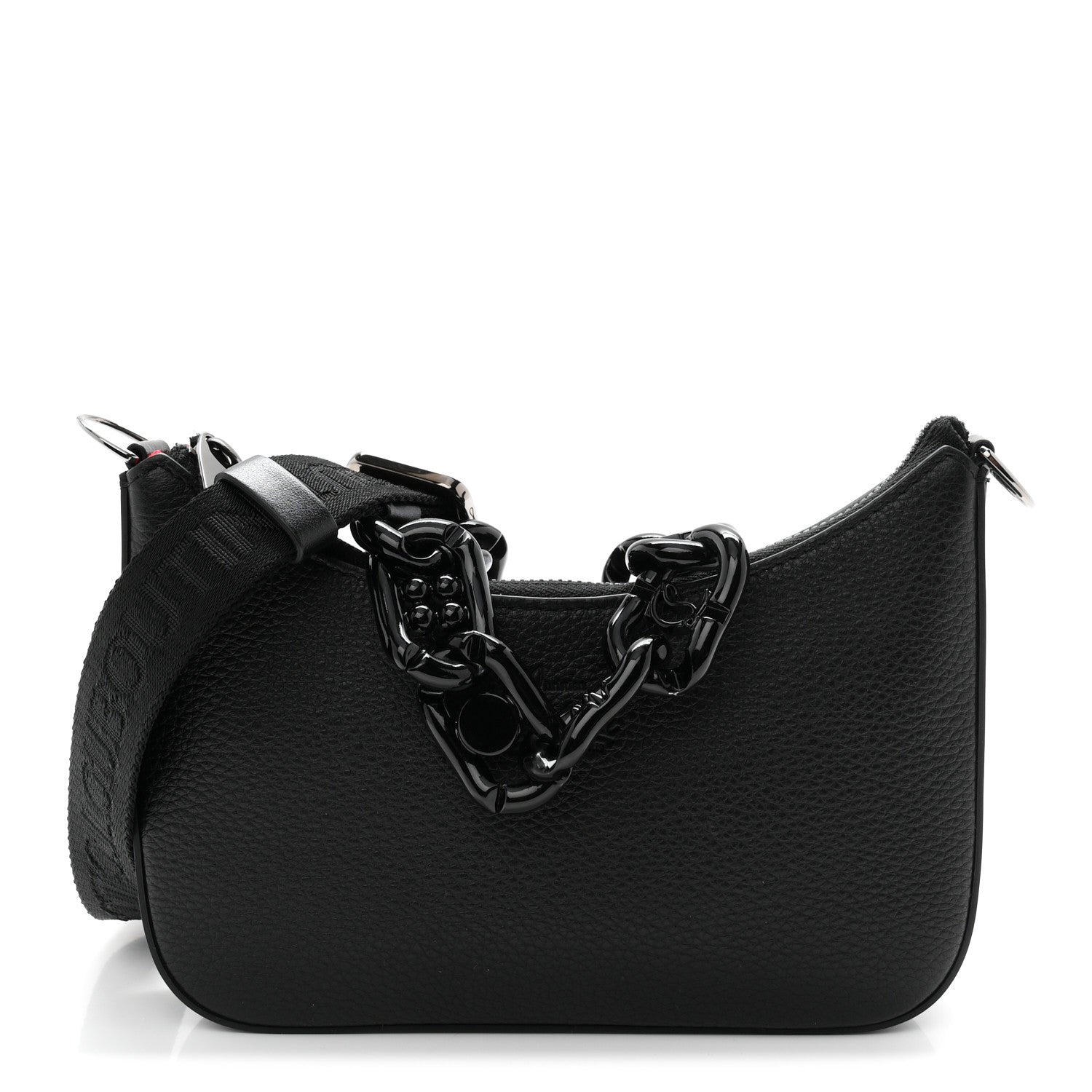 Calfskin Mini Loubila Chain Shoulder Bag Black