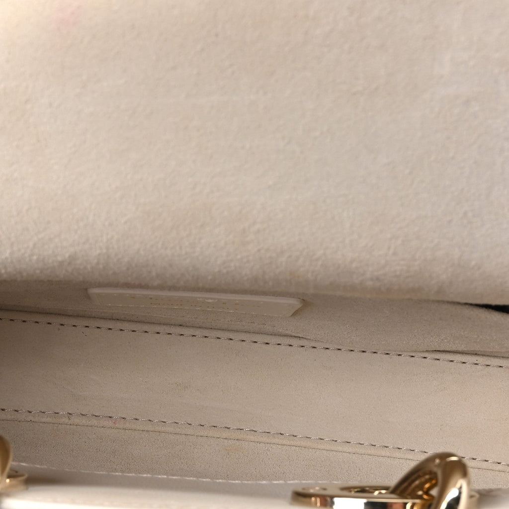 Lambskin Cannage Dioramour Micro Lady D-Joy Latte