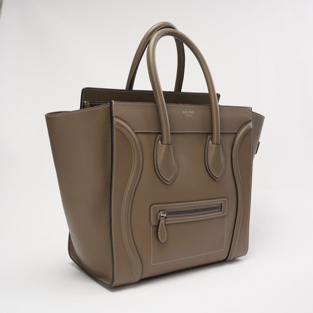 Celine Luggage Medium Tote Gray 2014