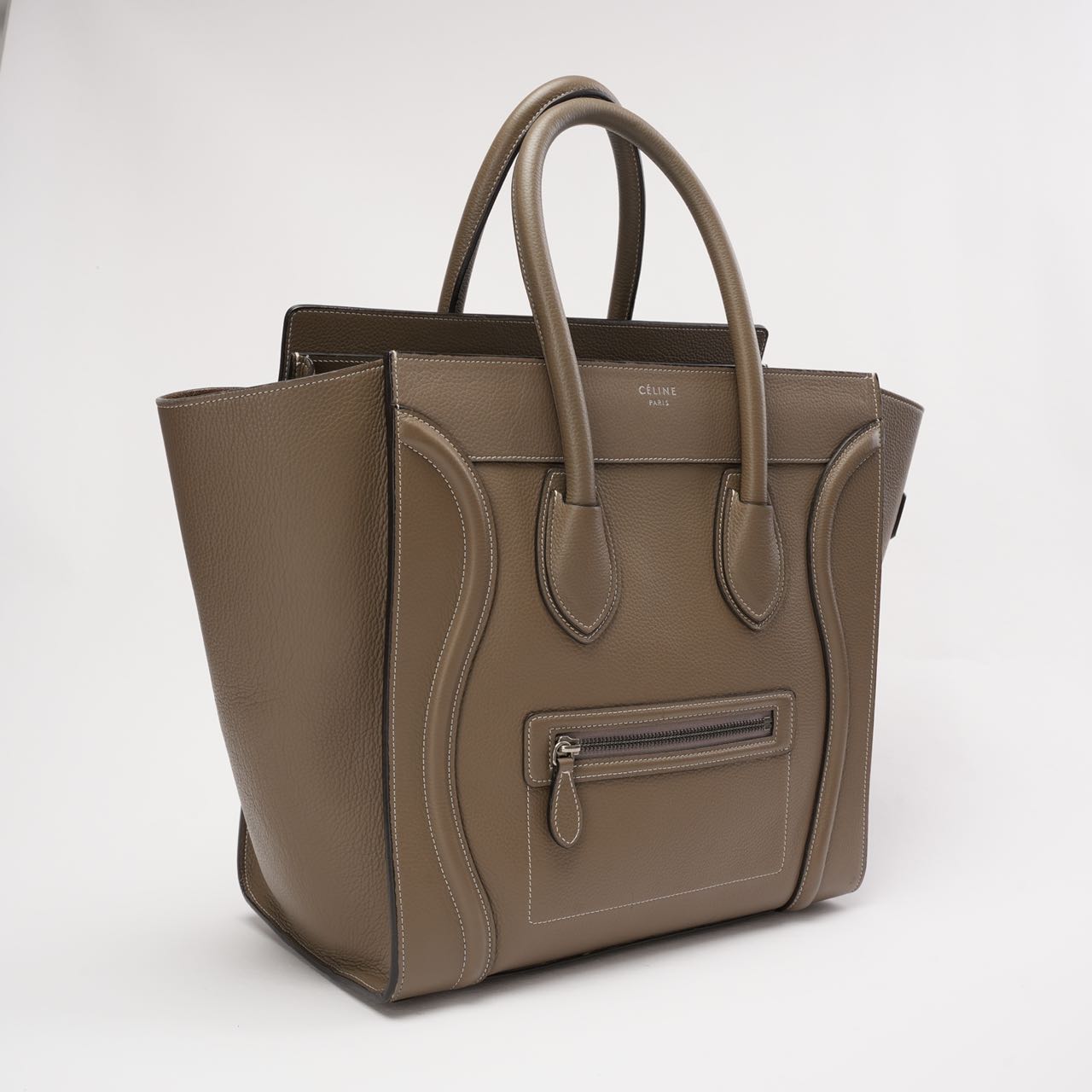 Celine Luggage Medium Tote Gray 2014