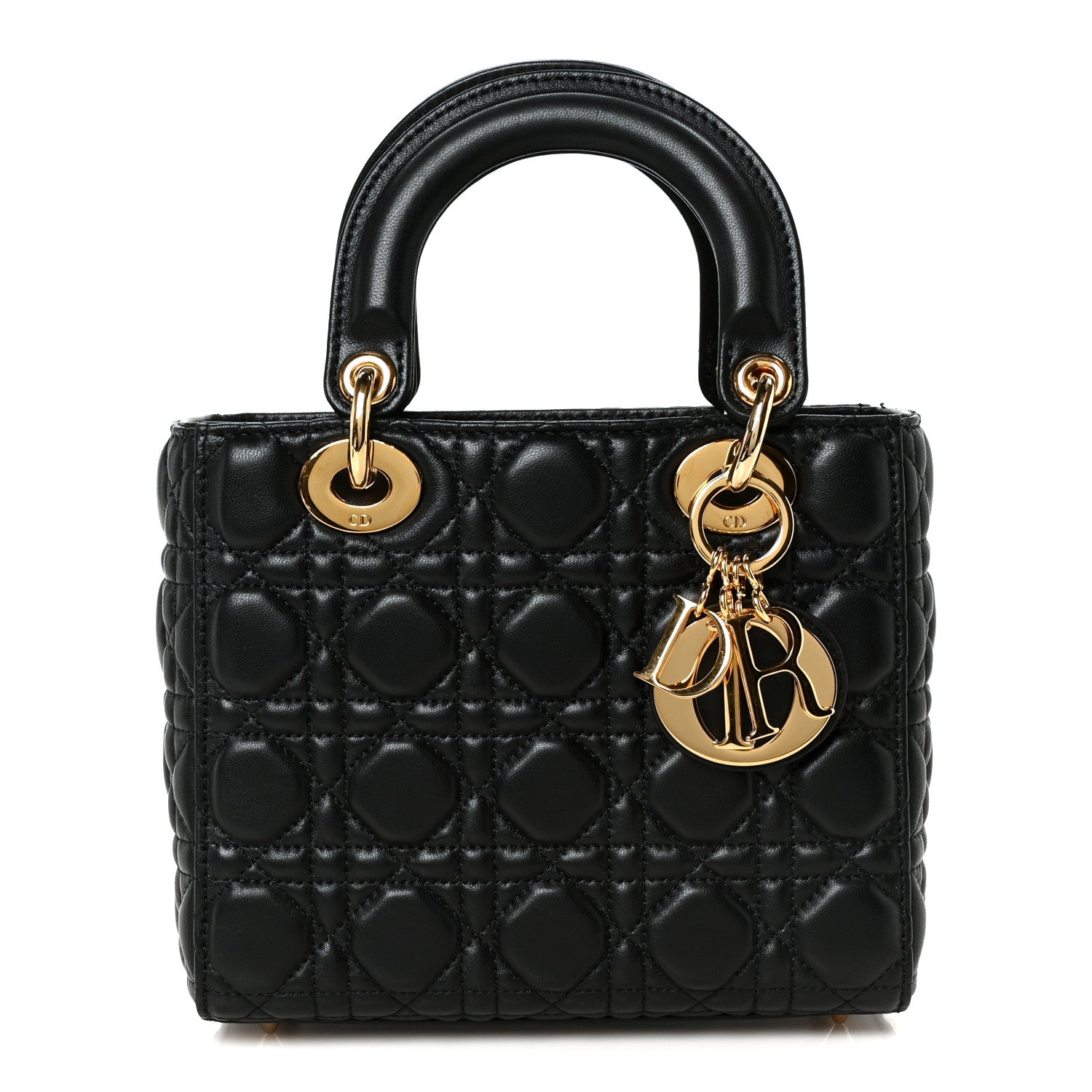 Lambskin Cannage Small Lady Dior Black