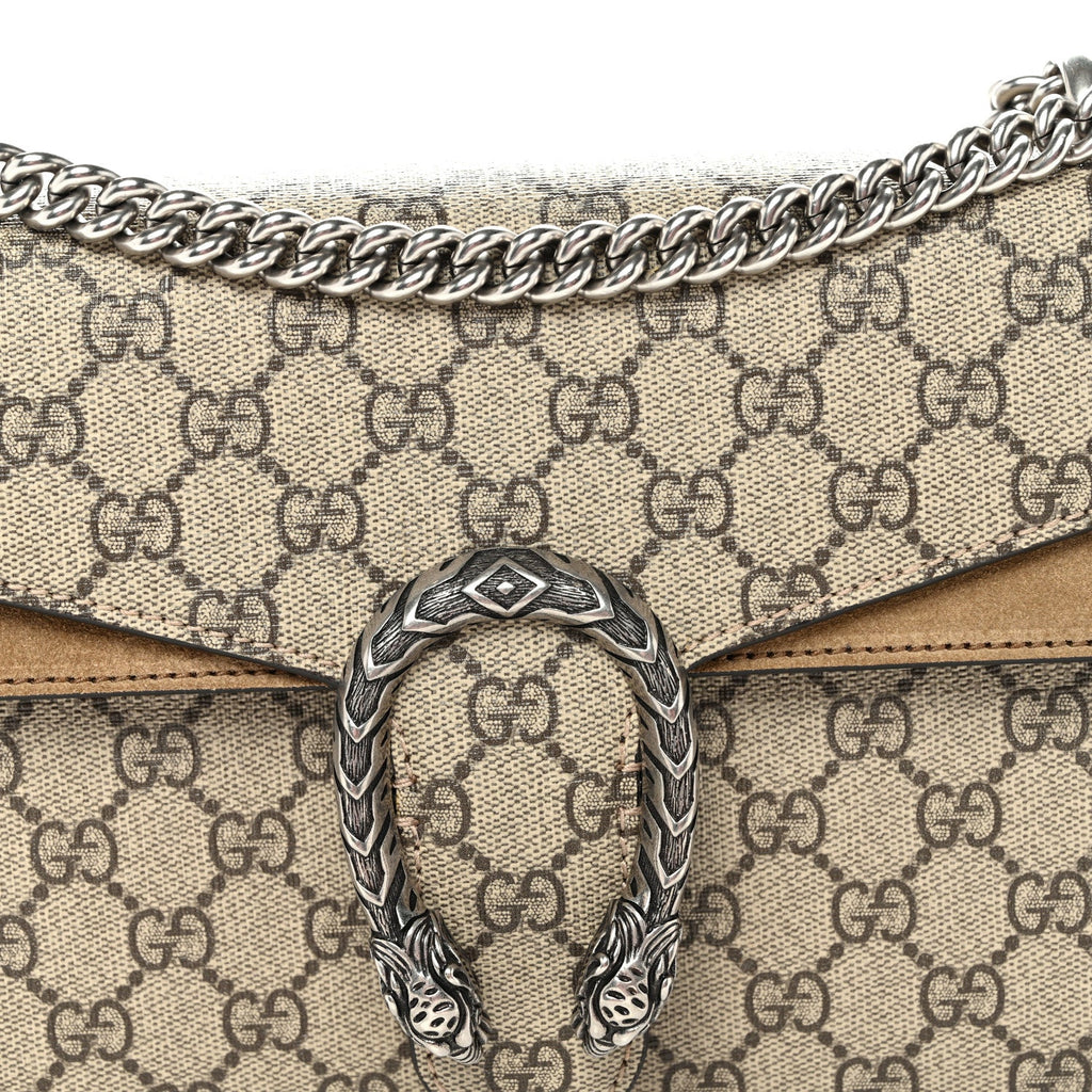 GG Supreme Monogram Small Dionysus Shoulder Bag Taupe