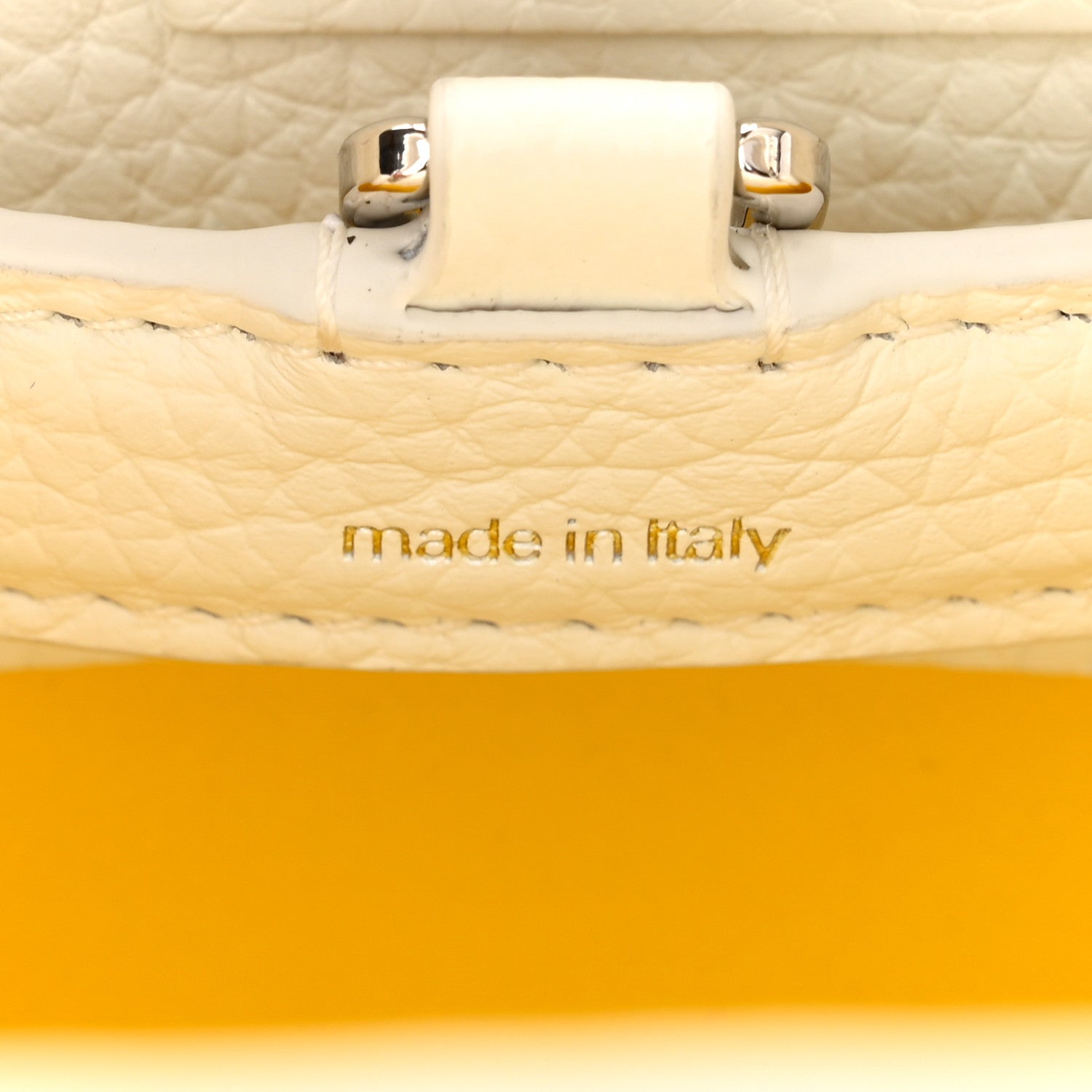LV X YK Taurillon Capucines BB White