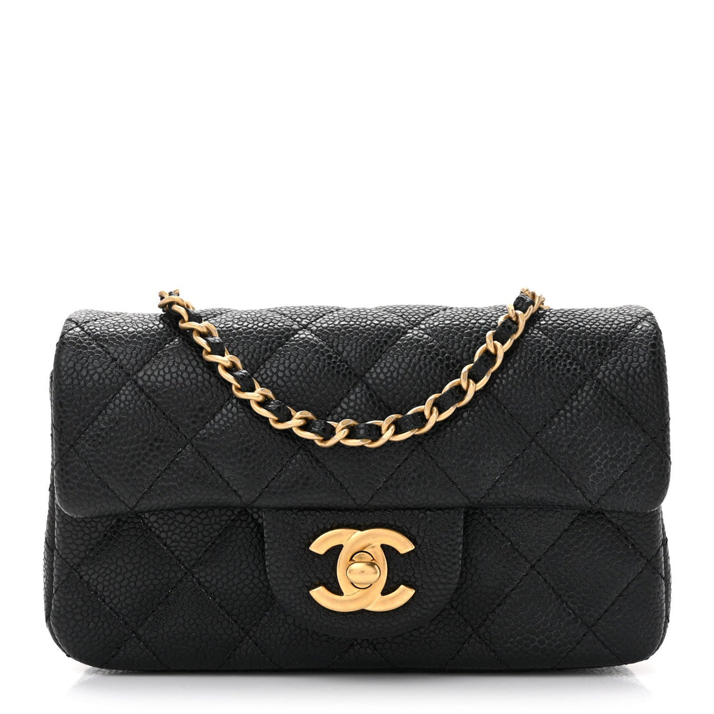Caviar Quilted Extra Mini Flap Black