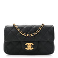 Caviar Quilted Extra Mini Flap Black