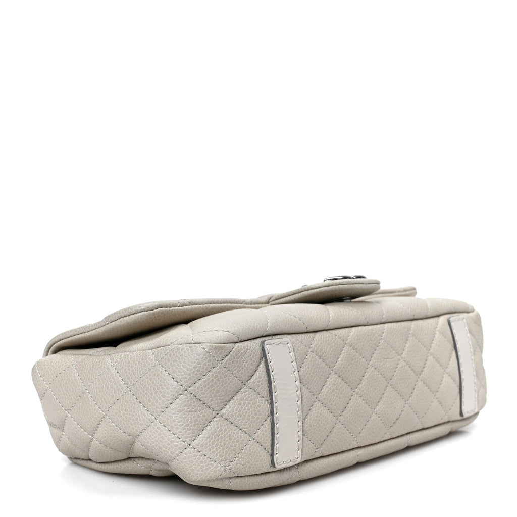 Caviar Quilted Coco Casual Flap Ivory