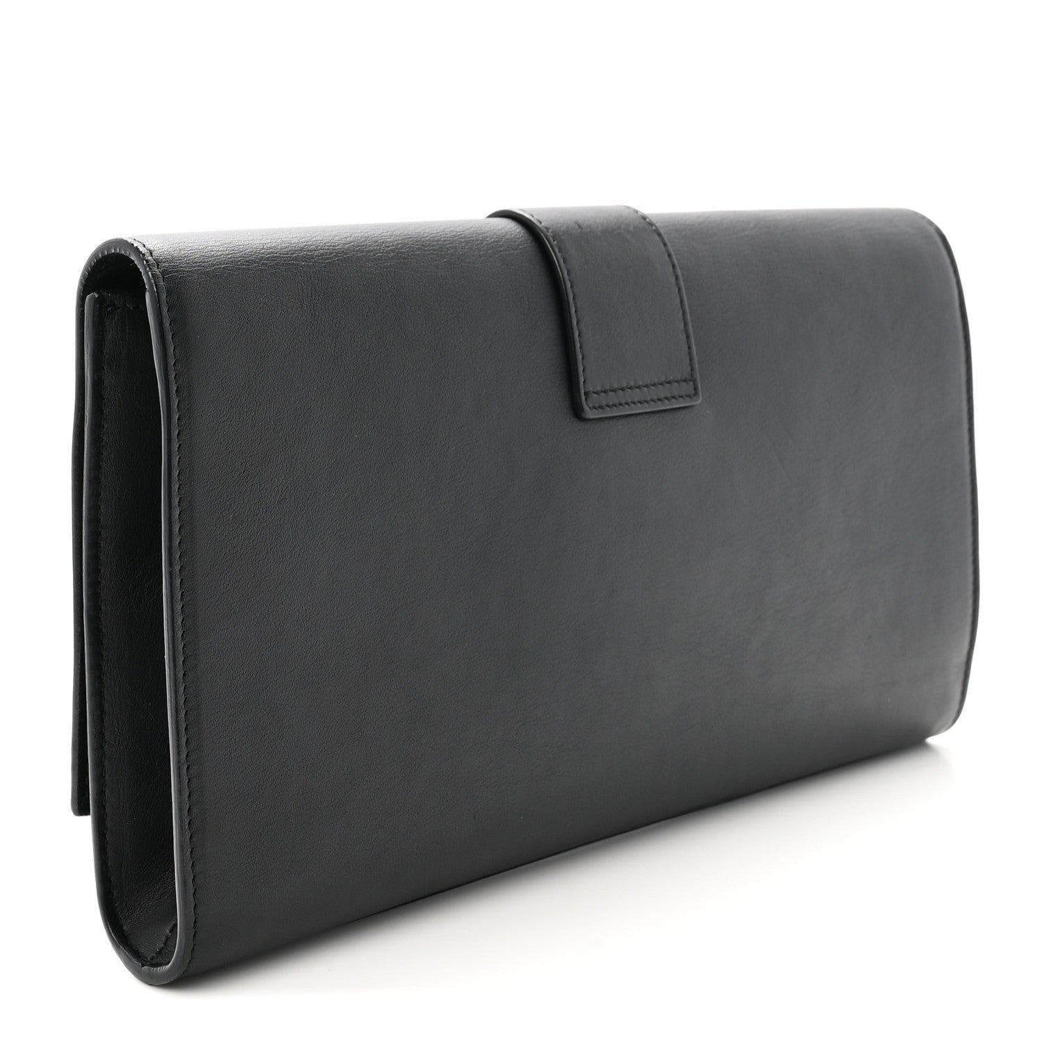 Calfskin Classic Y Ligne Clutch Black
