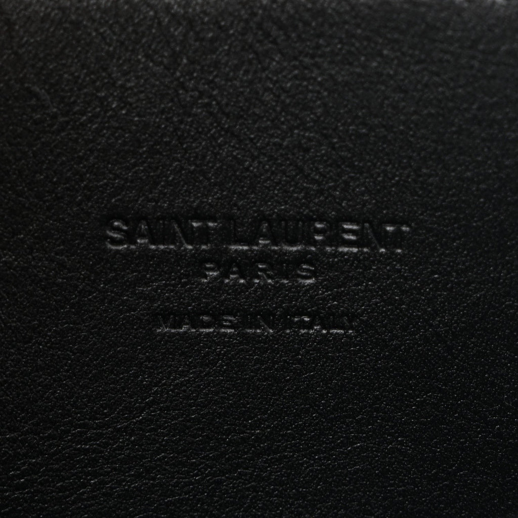 Patent Calfskin Clutch Black
