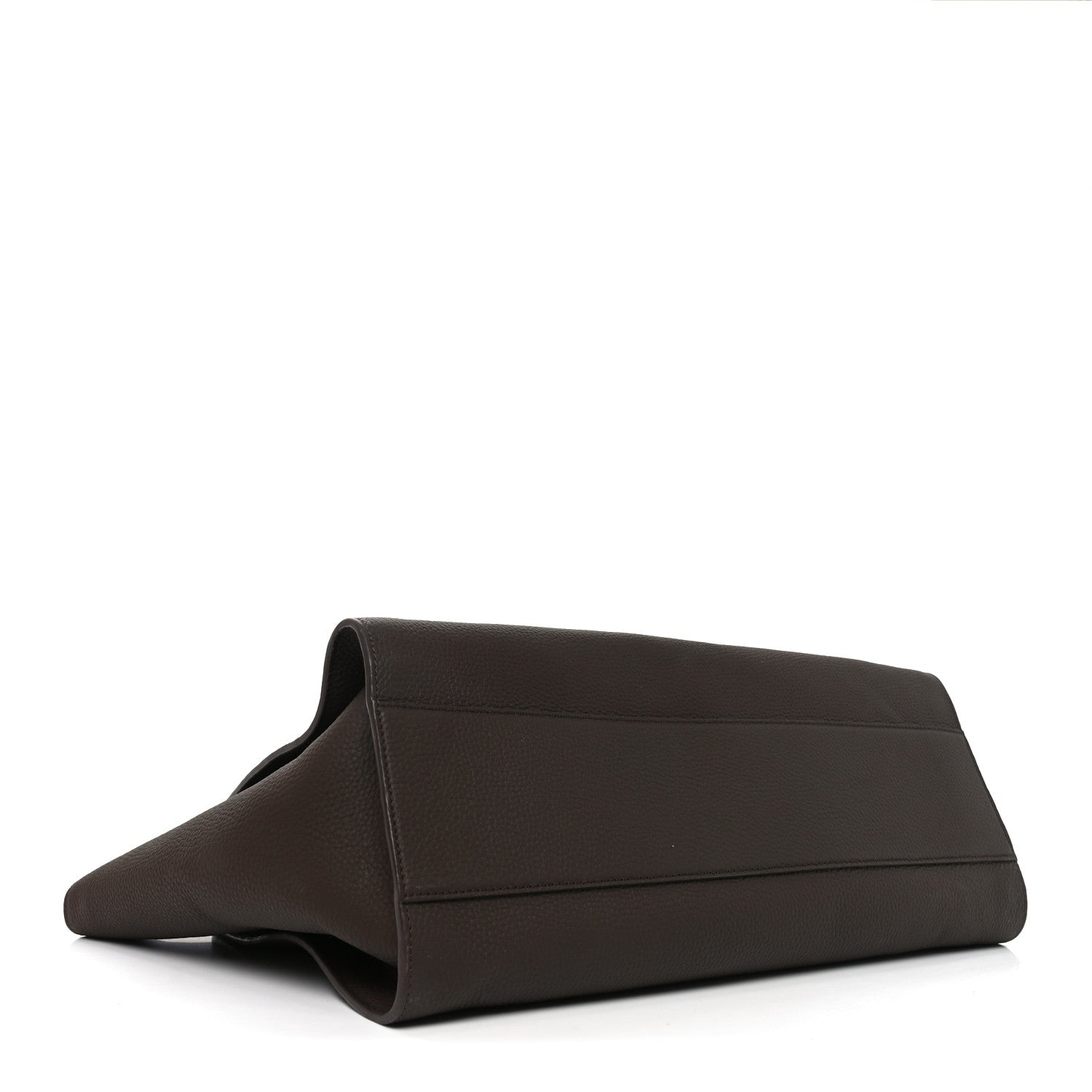 Matte Grained Calfskin Marlo 17 Deep Brown