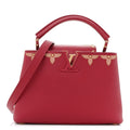 Taurillon Embellished Flower Capucines BB Dark Pink