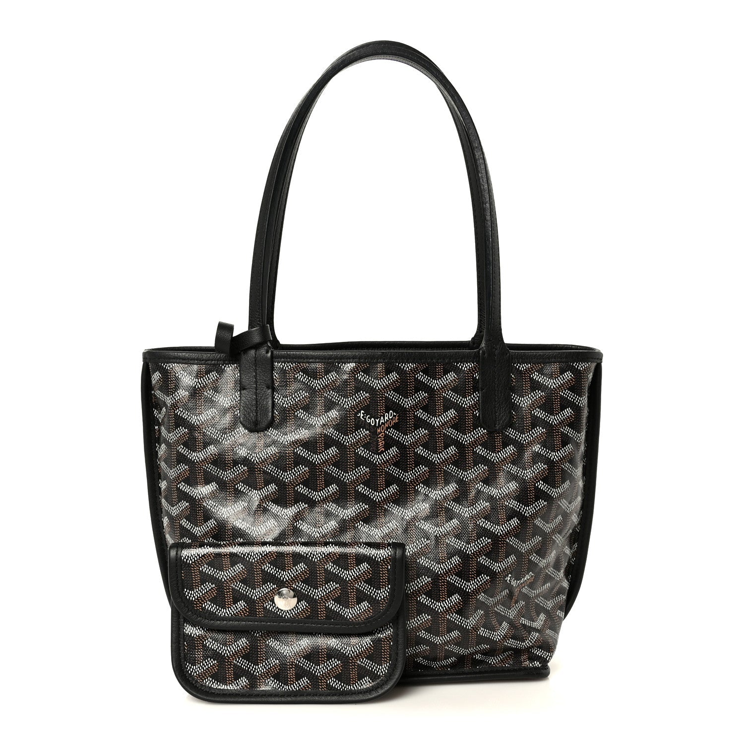 Goyardine Reversible Mini Anjou Black