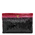 Sequin Ombre Clutch Black Pink Red