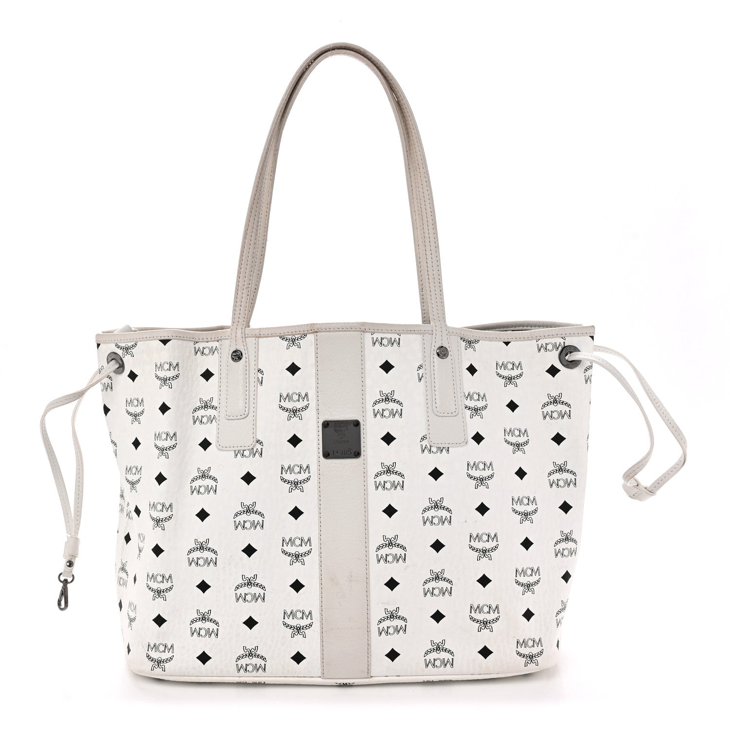 Visetos Medium Liz Reversible Shopper Tote White