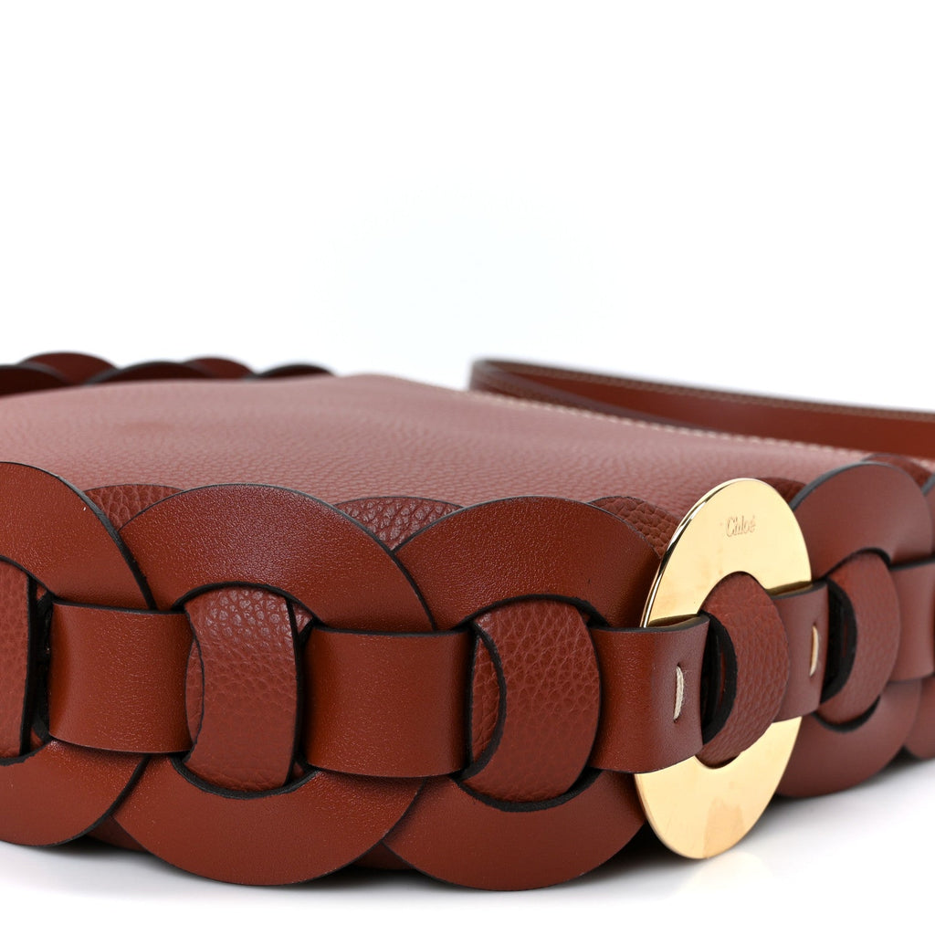 Small Grain Smooth Calfskin Small Darryl Hobo Sepia Brown