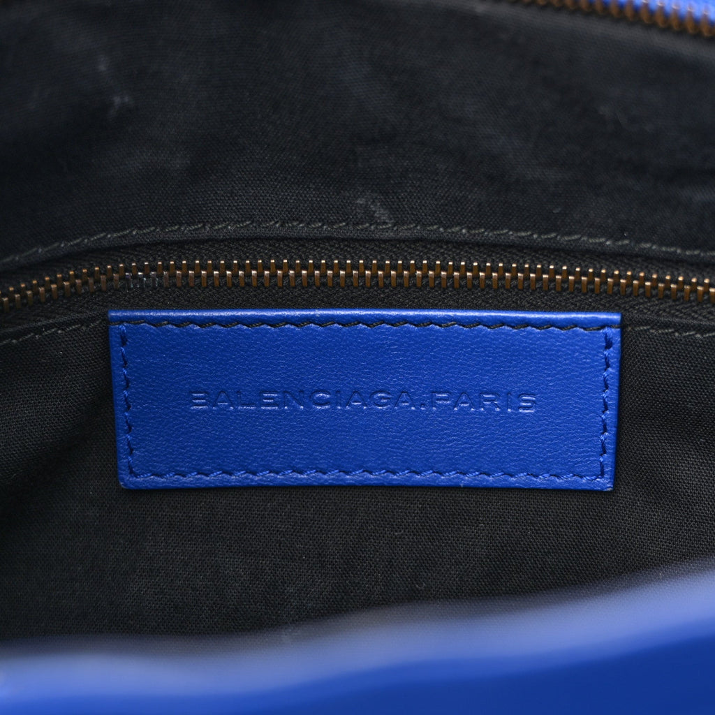 Perforated Lambskin Polka Dots Classic Hardware Velo Blue