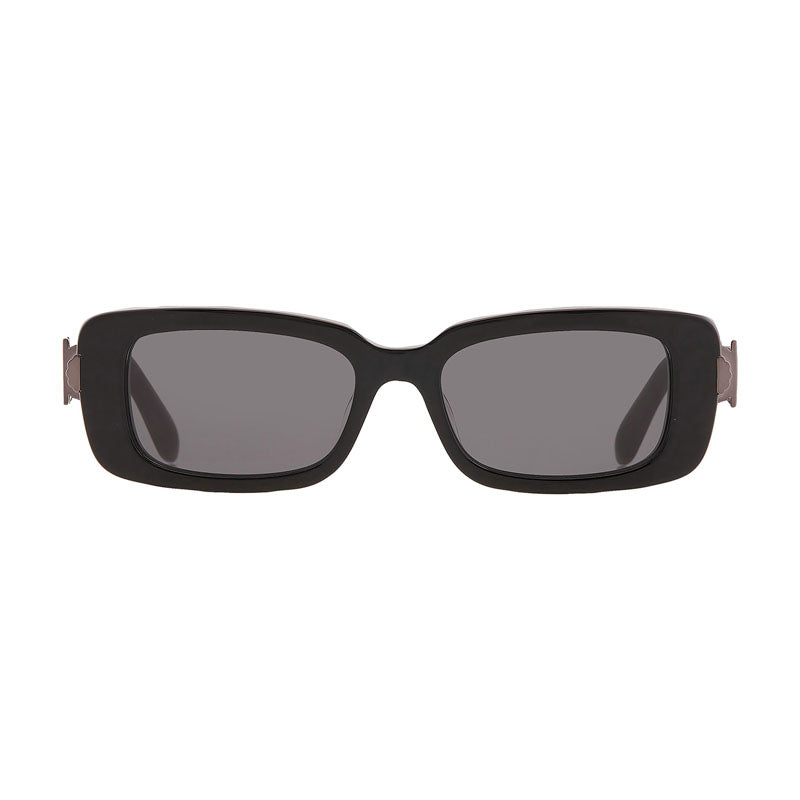 Salvatore Ferragamo Sunglasses Rectangle Full Rim, Black Frame and Dark Grey Lens SF1105S001