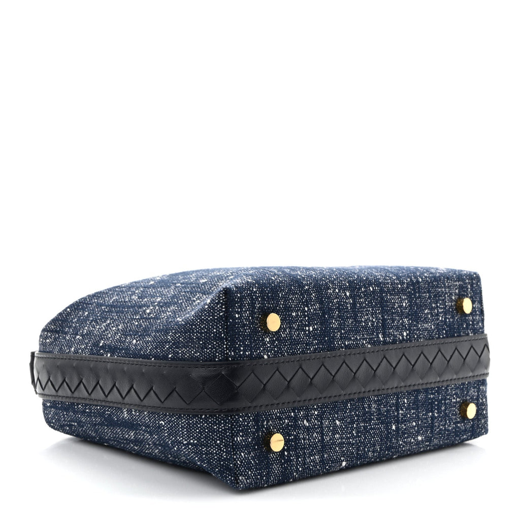 Denim Boucle Wallace Shoulder Bag Navy White Space