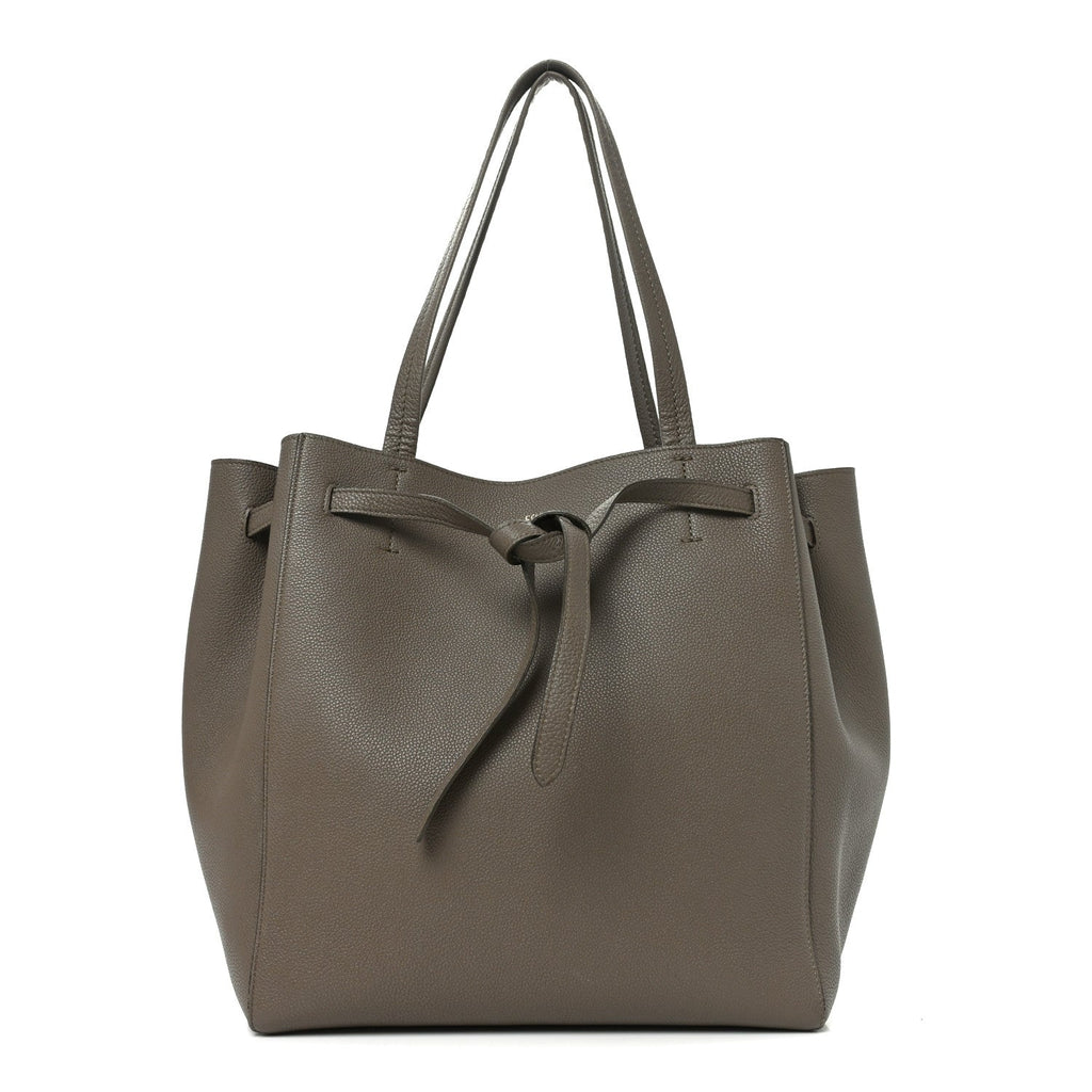 Soft Grained Calfskin Small Belt Cabas Phantom Taupe
