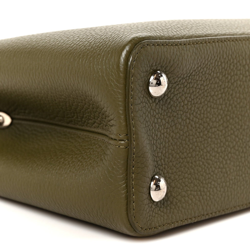 Taurillon Snakeskin Capucines BB Emerald