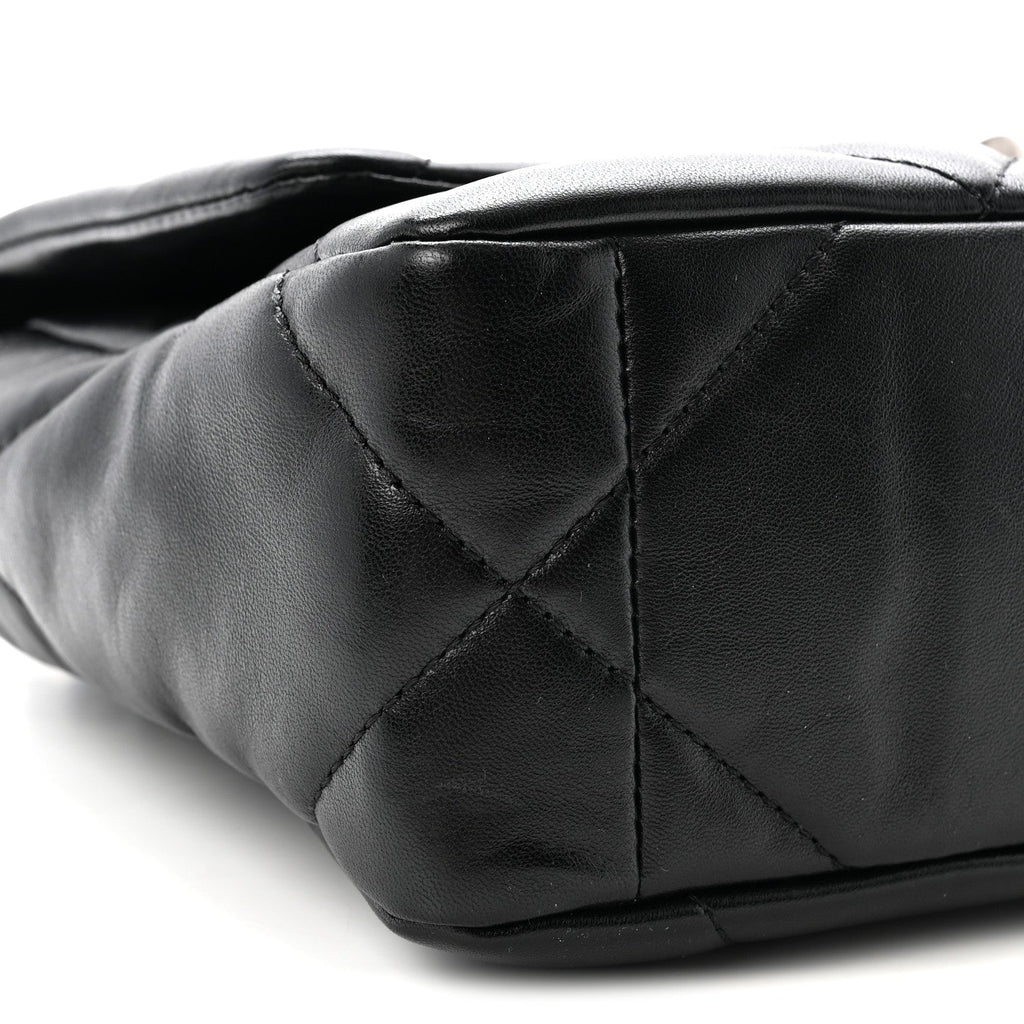 Lambskin Quilted Medium Chanel 19 Flap Black