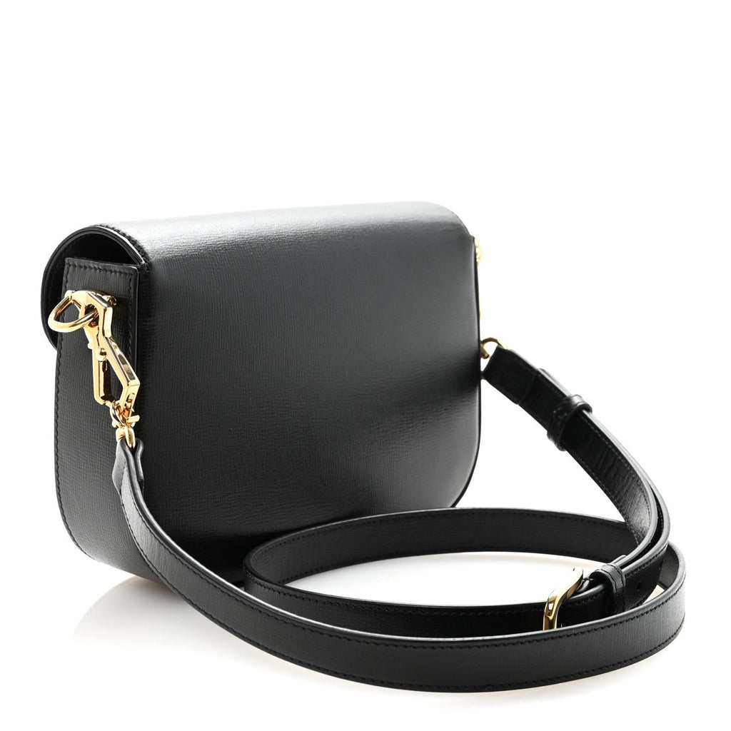Azalea Calfskin Web Mini Horsebit 1955 Shoulder Bag Black