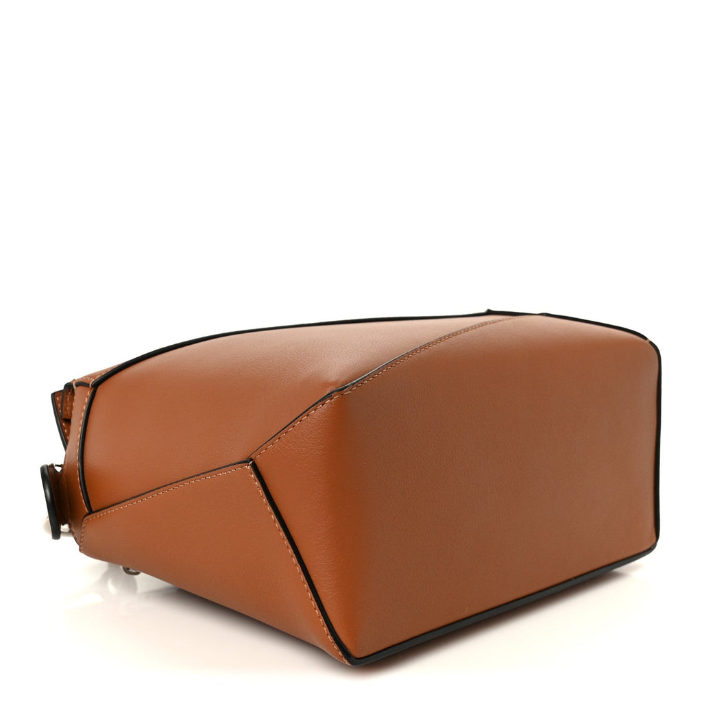 Calfskin Small Puzzle Edge Bag Tan