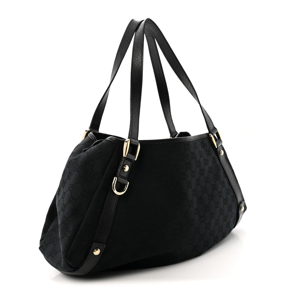 Monogram Medium Abbey Shoulder Bag Black