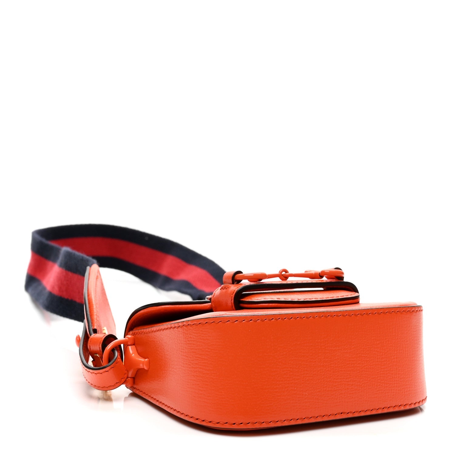 Azalea Calfskin Web Monochrome Horsebit 1955 Wallet On Strap Orange