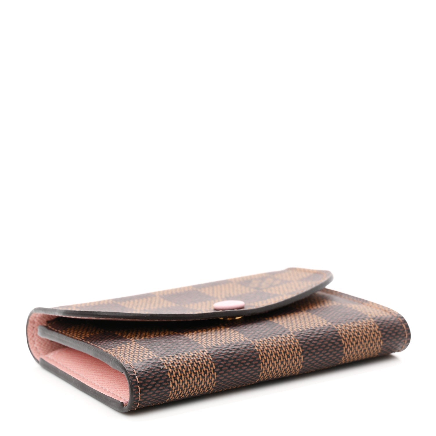 Damier Ebene Rosalie Coin Purse Rose Ballerine