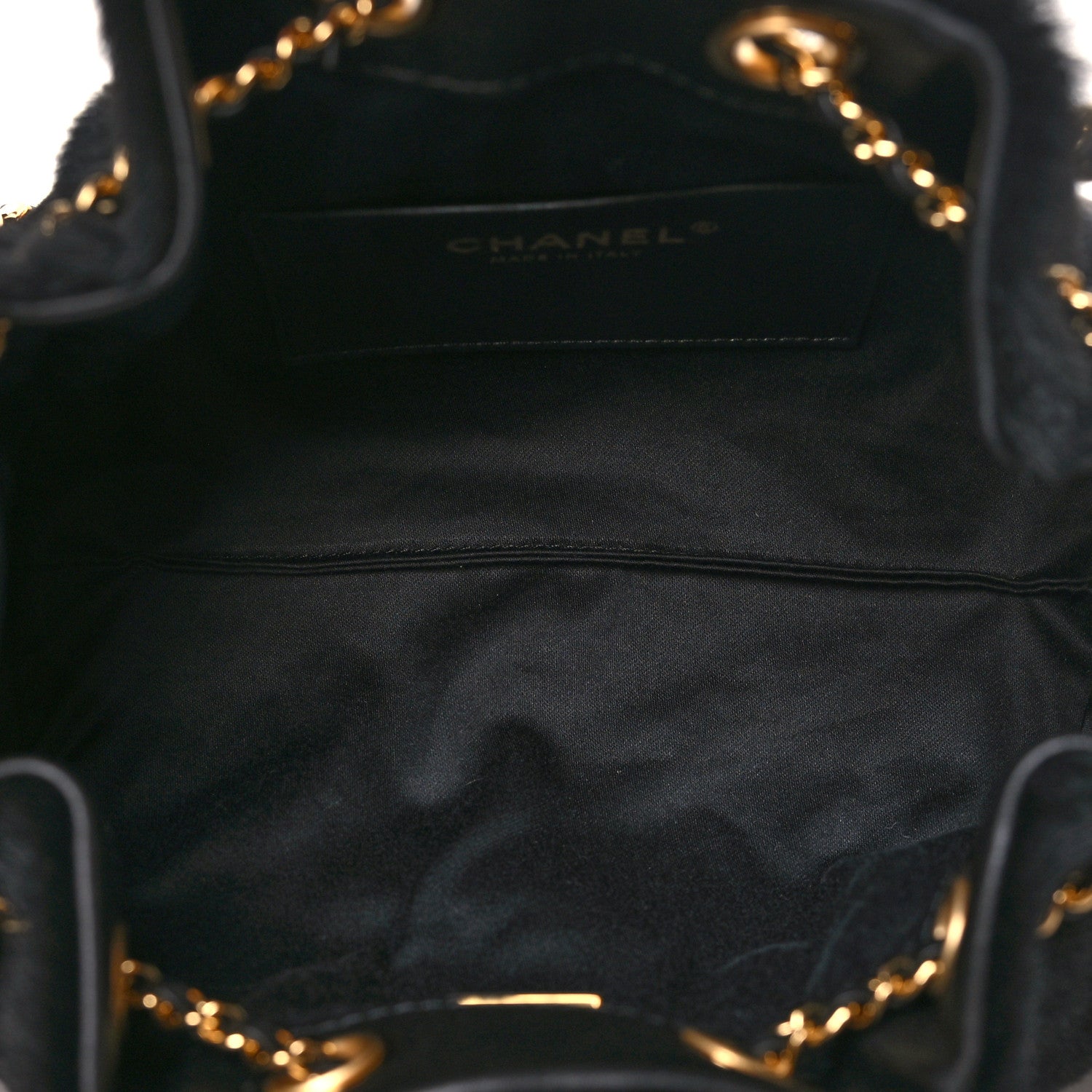 Pony Hair Mini Chanel 25 Handbag Black