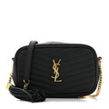 Grain De Poudre Matelasse Monogram Mini Lou Camera Bag Black