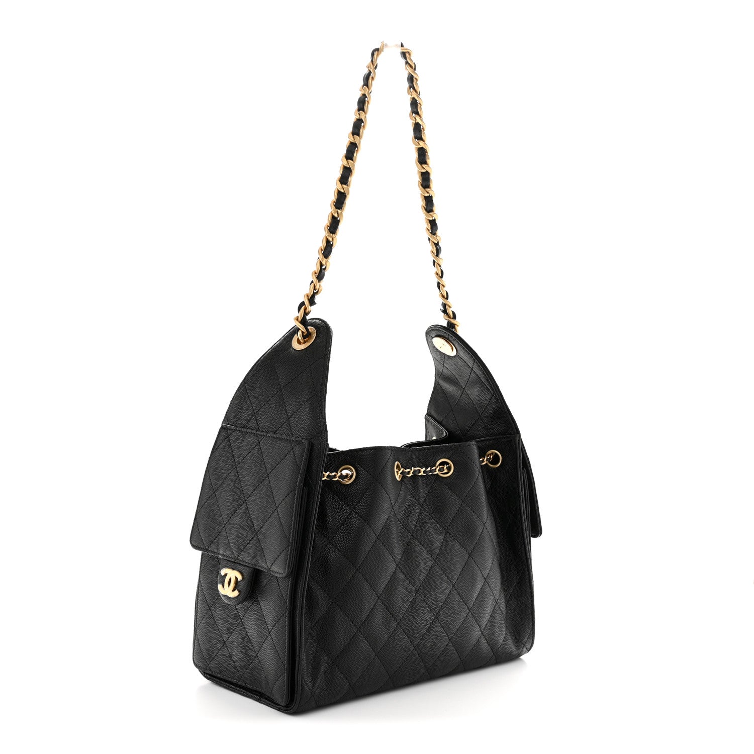 Caviar Quilted Small Chanel 25 Handbag Black