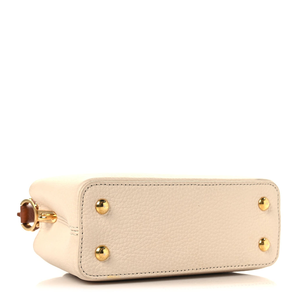 Taurillon Capucines Mini Beige Brown