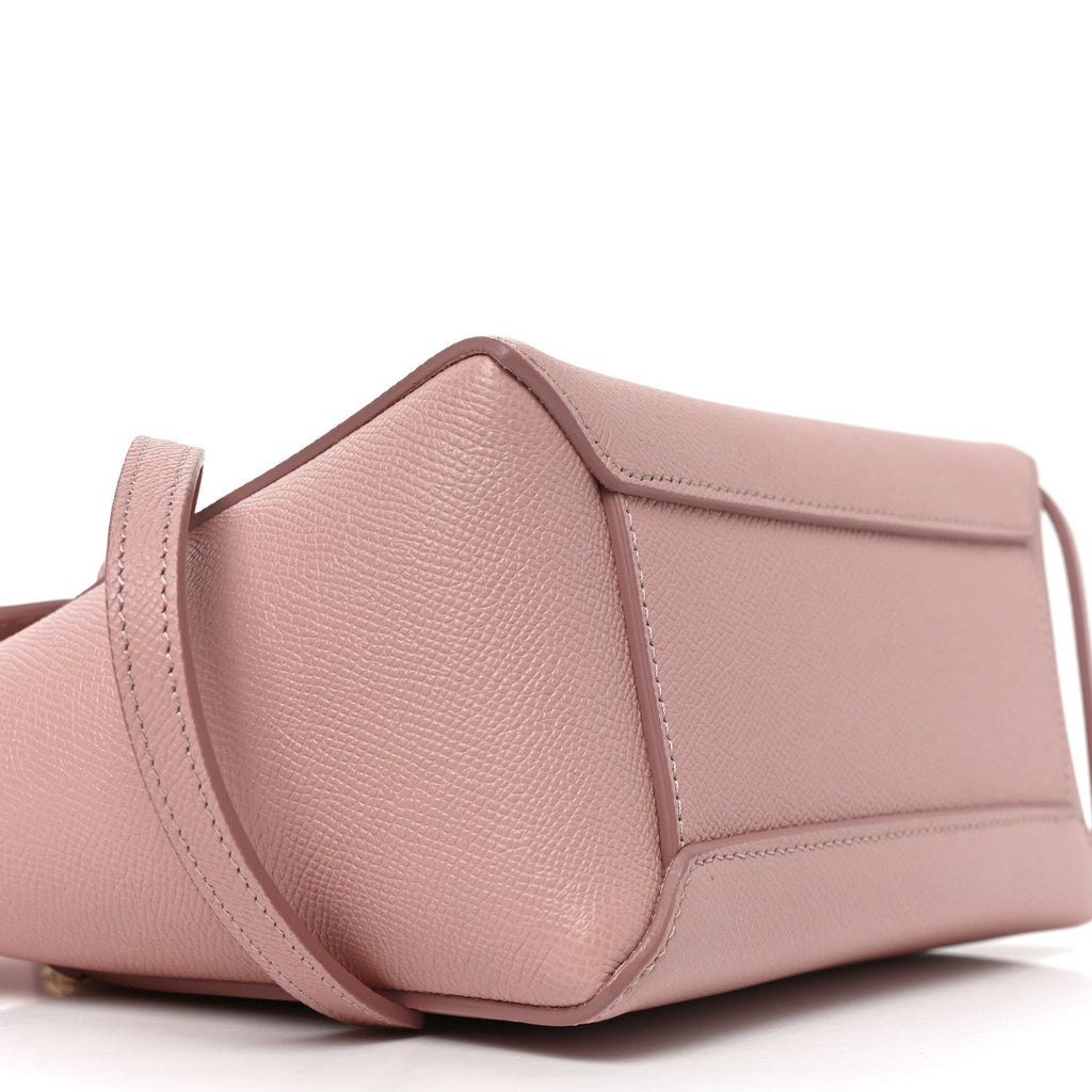 Grained Calfskin Nano Belt Bag Vintage Pink