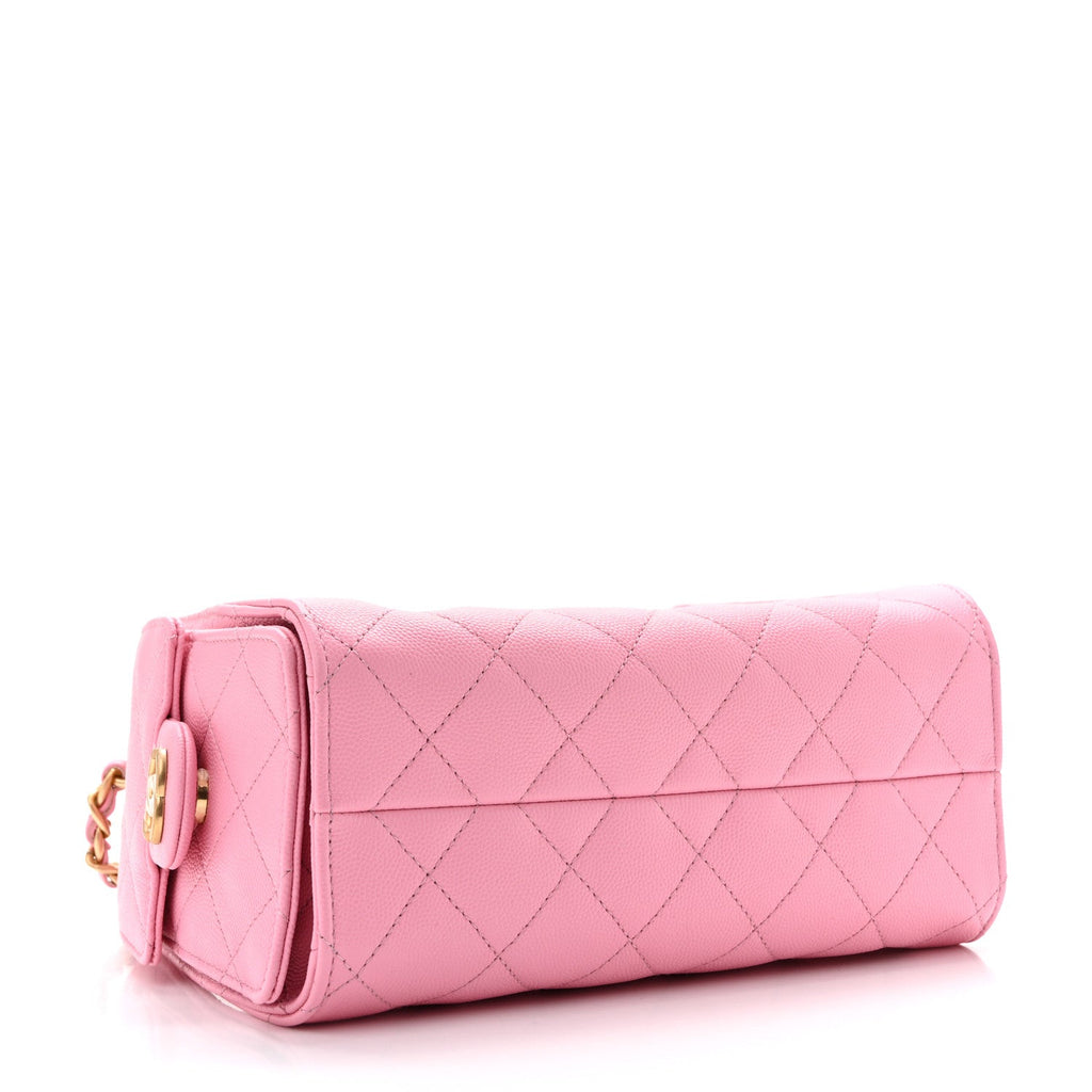 Caviar Quilted Mini Chanel 25 Handbag Pink