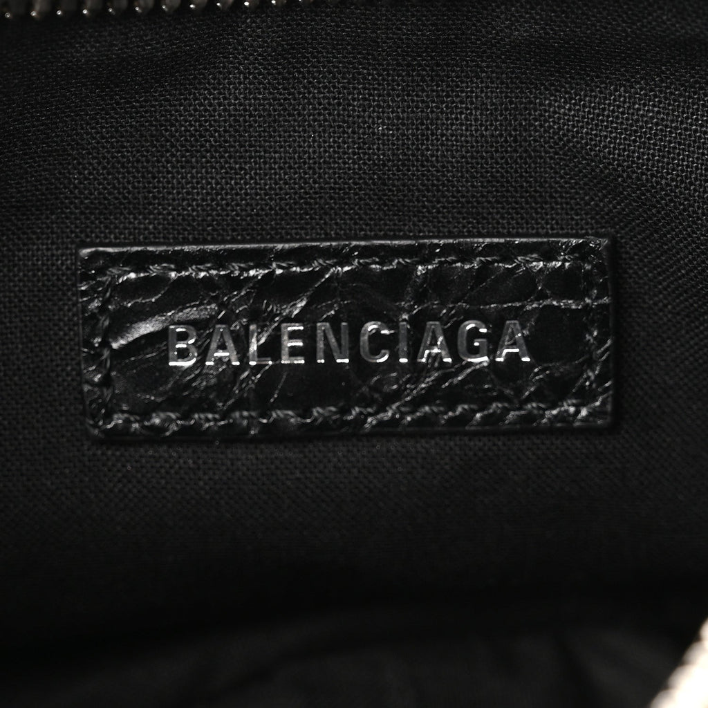 Agneau Arena Safety Pin Le Cagole Shoulder Bag XS Black